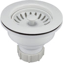 Keeney Plastic Basket Strainer Assembly, White