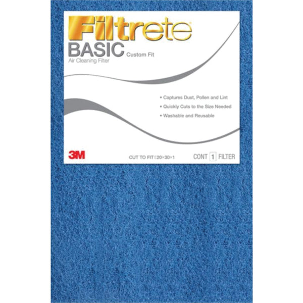 Filtrete 20 In. x 30 In. x 1 In. 100 MPR Basic Custom Fit Trimmable Air Filter
