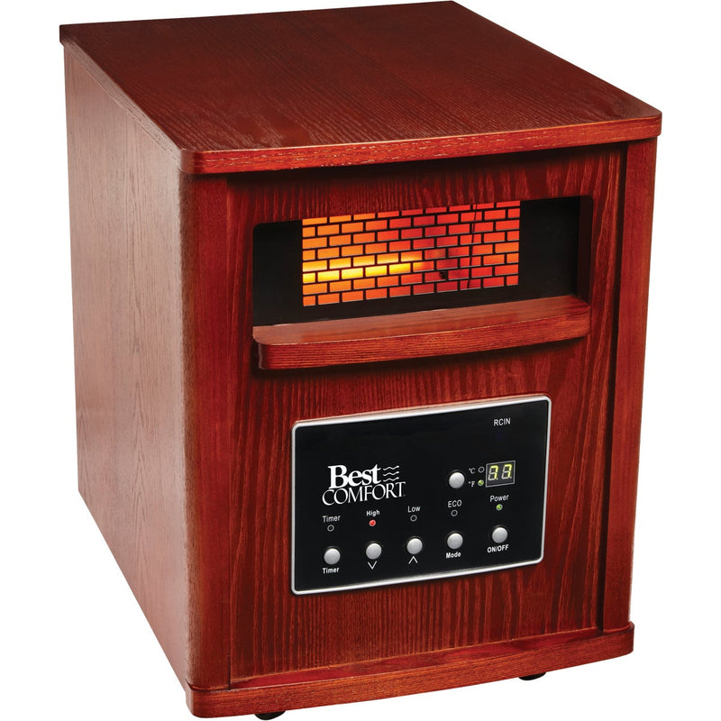 Best Comfort 1500W 120V Quartz Heater with Woodgrain Cabinet