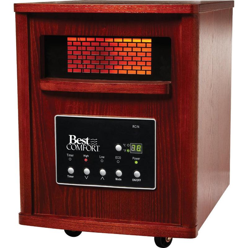 Best Comfort 1500W 120V Quartz Heater with Woodgrain Cabinet