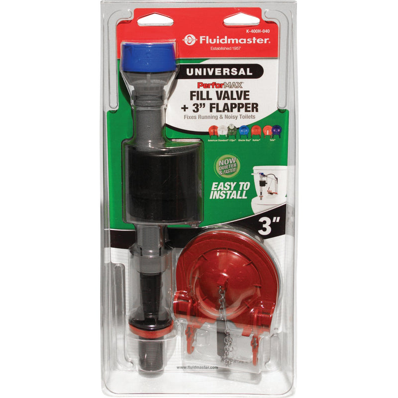 Fluidmaster PerforMAX Fill Valve & 3 In. Flapper Kit