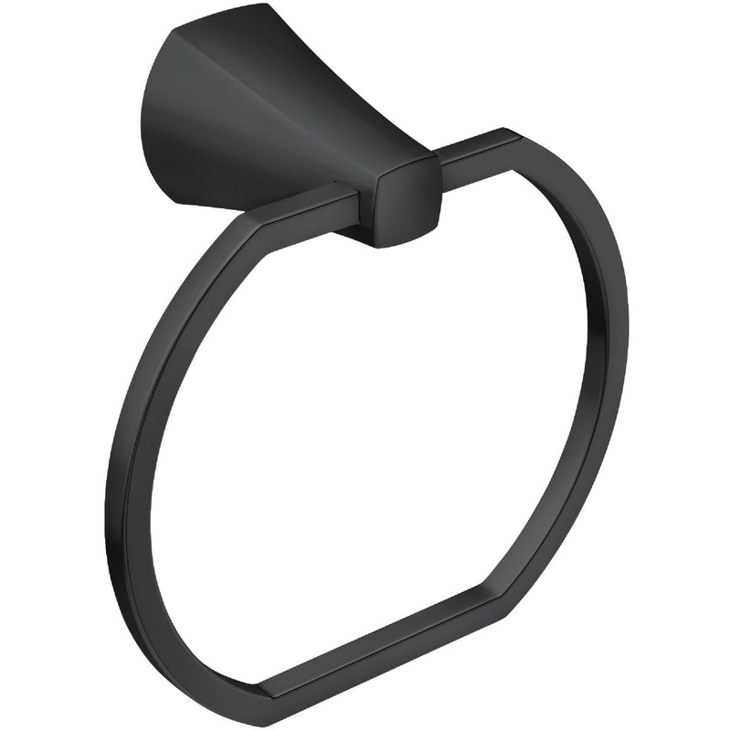 Moen Lindor Towel Ring, Matte Black