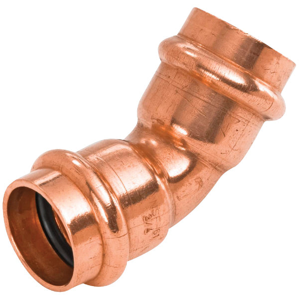 NIBCO 1/2 In. 45 Deg. Press Copper Elbow (1/8 Bend)