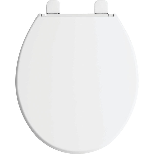 Kohler Brevia Quiet-Close Round Closed Front White Toilet Seat with Grip-Tight Bumpers