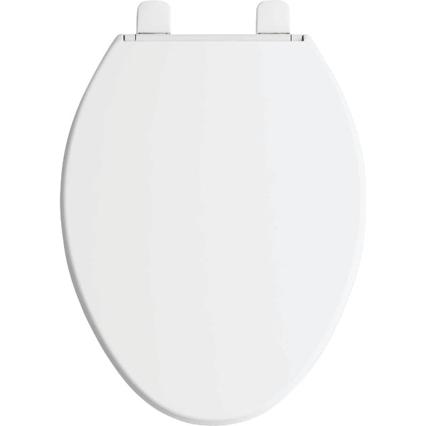 Kohler Brevia Quiet-Close Elongated Closed Front White Toilet Seat with Grip-Tight Bumpers