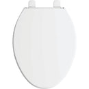 Kohler Brevia Quiet-Close Elongated Closed Front White Toilet Seat with Grip-Tight Bumpers