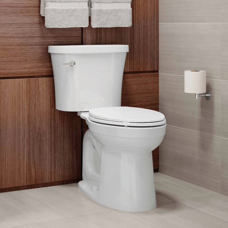 Kohler Brevia Quiet-Close Elongated Closed Front White Toilet Seat with Grip-Tight Bumpers