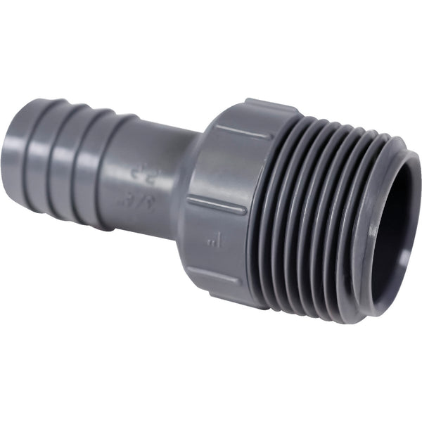 Boshart 1 In. MPT x 3/4 In. Insert Reducing Polypropylene Hose Adapter