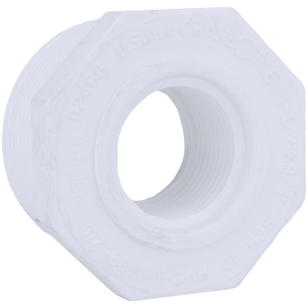 Charlotte Pipe 1-1/2 In. MPT x 3/4 In. FPT Schedule 40 PVC Bushing