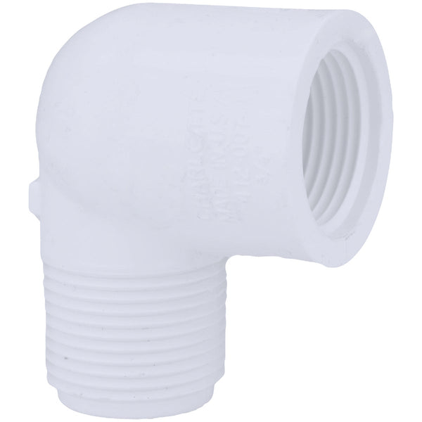 Charlotte Pipe 3/4 In. Male x Female Schedule 40 90 Deg. Street PVC Elbow (1/4 Bend)