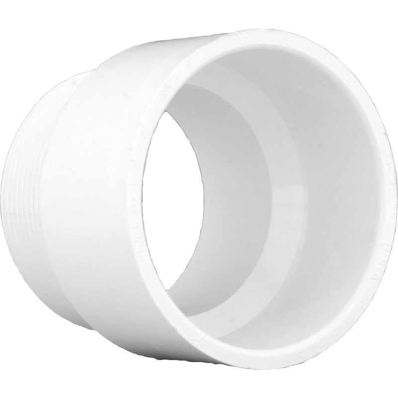 Charlotte Pipe 1-1/4 In. Hub x 1-1/4 In. MIP Schedule 40 DWV PVC Adapter