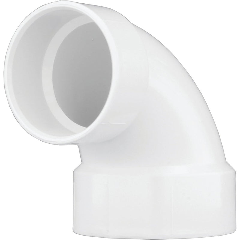 Charlotte Pipe 4 In. x 3 In. Schedule 40 90 Deg. PVC Reducing Closet Bend DWV PVC Elbow (1/4 Bend)