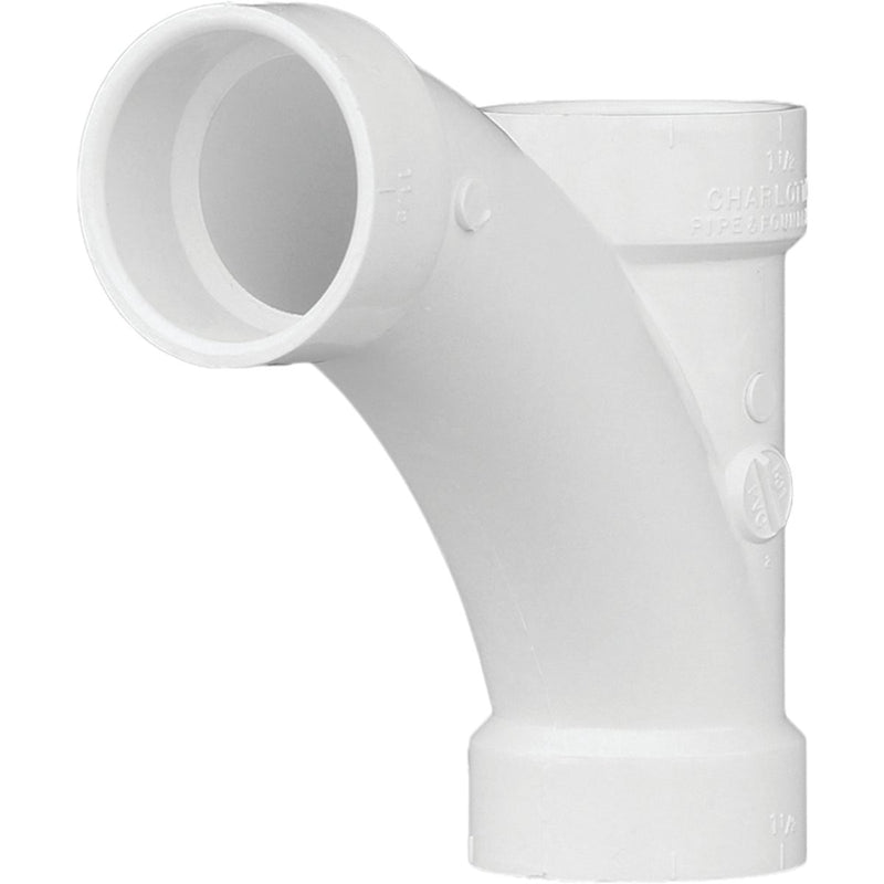 Charlotte Pipe 1-1/2 In. Tee-Wye DWV PVC Tee