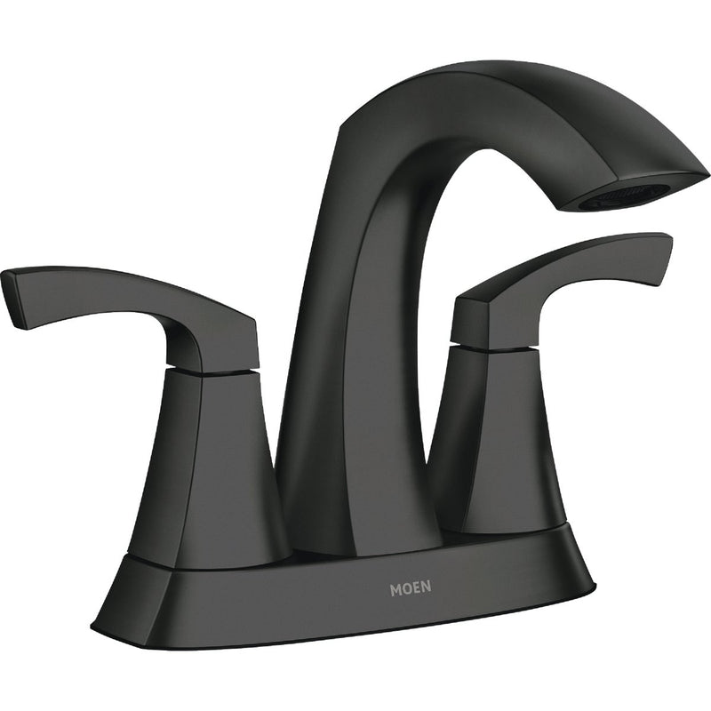 Moen Lindor 2-Handle Lever Centerset Bathroom Faucet, Matte Black