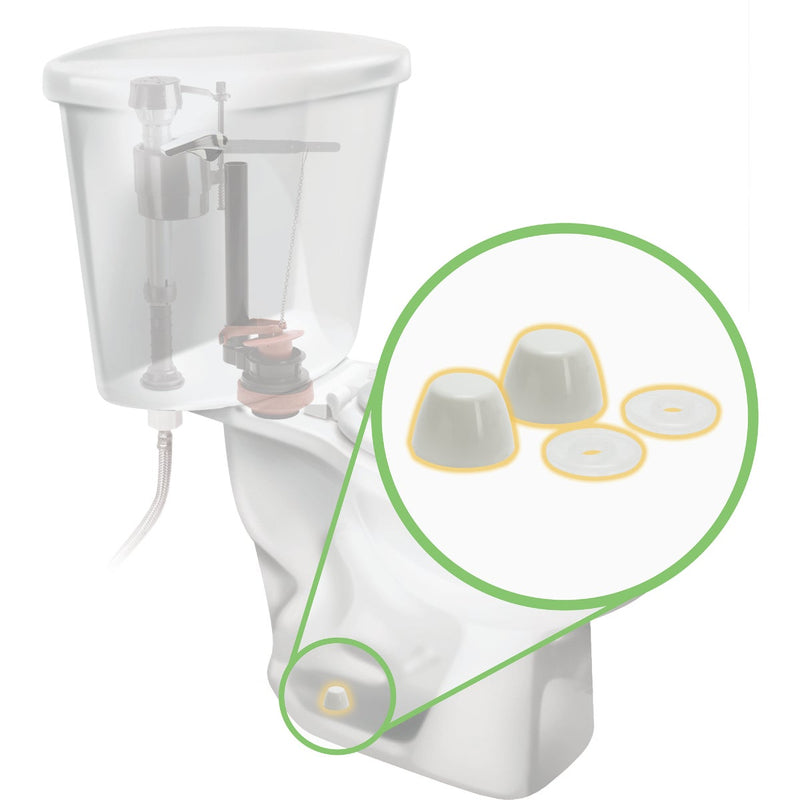 Fluidmaster White Plastic Snap-On Toilet Bolt Caps (2-Pack)