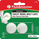 Fluidmaster White Plastic Snap-On Toilet Bolt Caps (2-Pack)