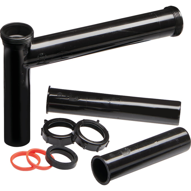 Keeney 1-1/2 In. Black Polypropylene Telescopic Disposer Drain Kit