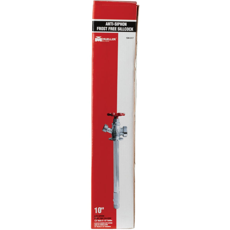 ProLine 1/2 In. SWT x 1/2 In. MIP x 10 In. Anti-Siphon Frost Free Wall Hydrant