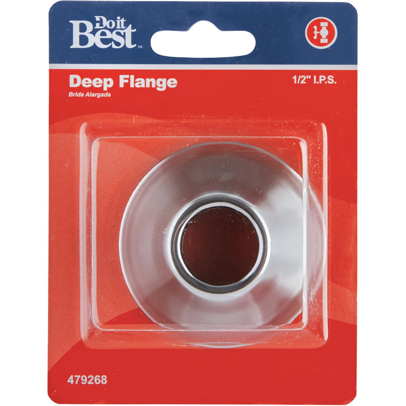Do it Best 1/2 In. IPS Chrome Plated Metal Bell Flange