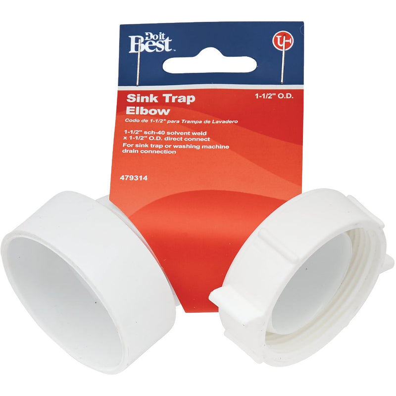 Do it Best 1-1/2 In. Solvent Weld White PVC 90 Degree Outlet Elbow