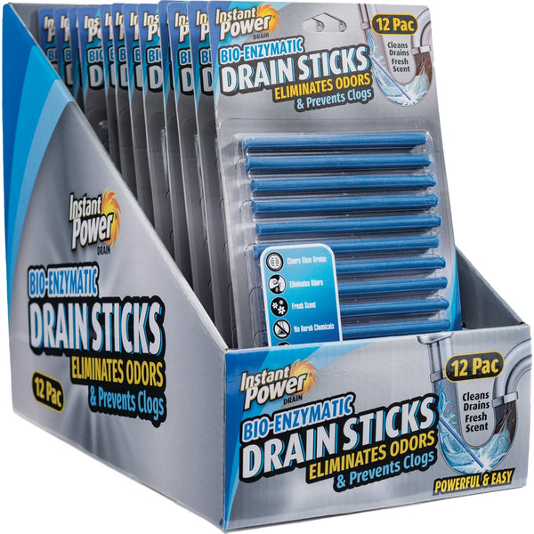 Instant Power Bio-Enzymatic Sticks Drain Cleaner (12-Pack)