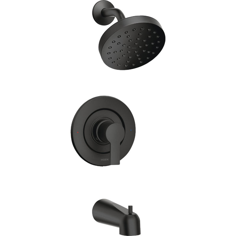 Moen Rinza Posi-Temp 1-Handle Lever Tub & Shower Faucet, Matte Black