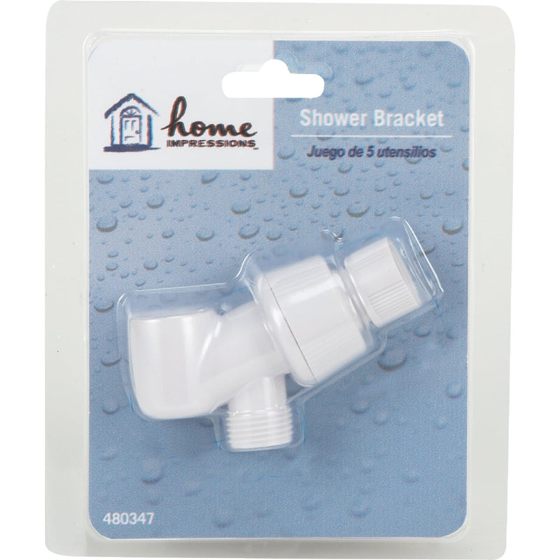 Home Impressions White Plastic Shower Bracket