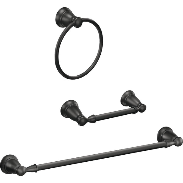 Moen Banbury 3-Piece Bath Hardware Set, Matte Black