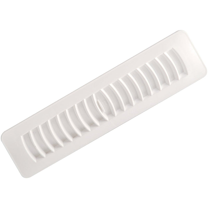 Imperial 2-1/4 In. x 12 In. White Plastic Louvered Floor Register