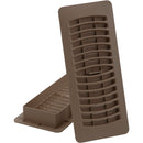Imperial 4 In. x 12 In. Brown Plastic Louvered Floor Register