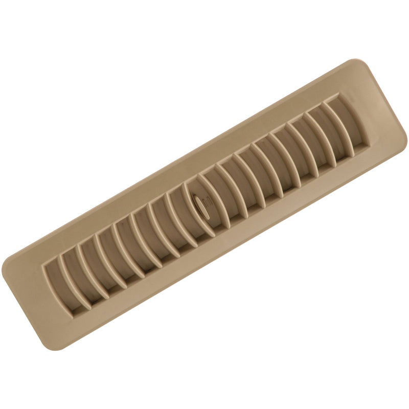 Imperial 2-1/4 In. x 12 In. Taupe Plastic Louvered Floor Register
