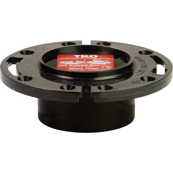 Sioux Chief Total Knockout 3 In. Hub/Inside 4 In. ABS Toilet Flange w/1-Piece Plastic Ring