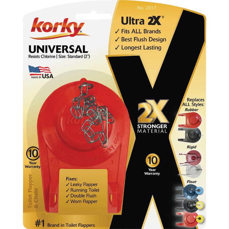 Korky Ultra 2 In. x 2 In. Rubber High Performance Universal Flapper