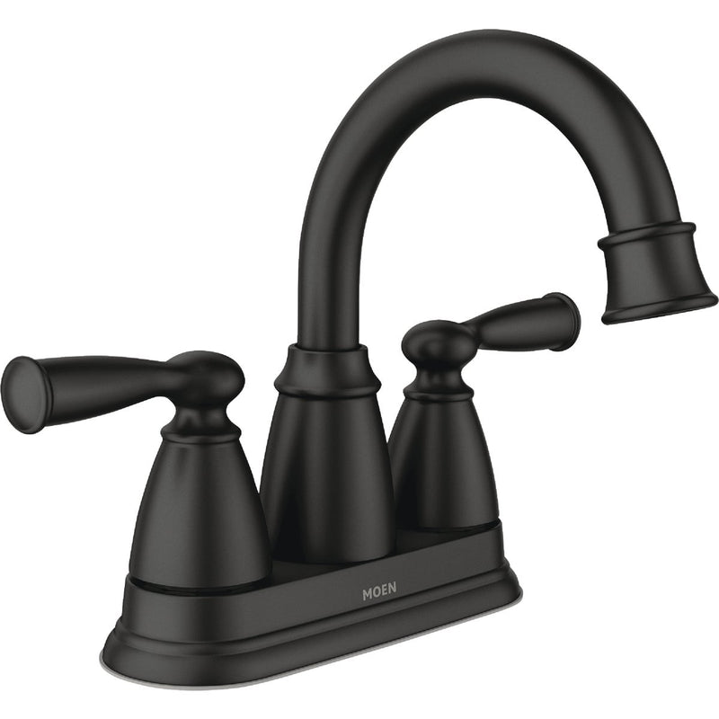 Moen Banbury 2-Handle Lever High Arc Centerset Bathroom Faucet, Matte Black