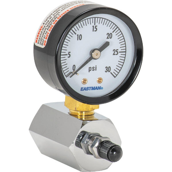 Eastman EZ-FLO Gas Test Pressure Gauge 2" Face 0-30psi
