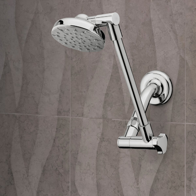 Waterpik RainFall+ Rain Shower 1-Spray 1.8 GPM Fixed Showerhead with Adjustable Arm, Chrome