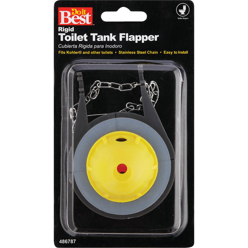 Do it Best Fits Kohler Wellworth and Others Rigid Plastic Flapper with Stainless Steel Chain