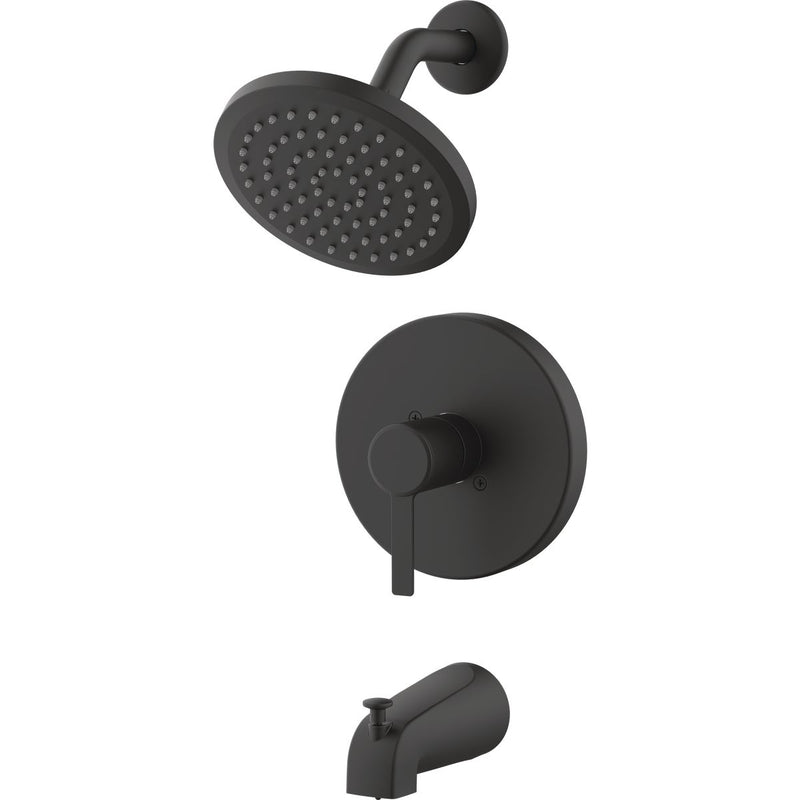 Home Impressions Matte Black Single-Handle Lever Tub & Shower Faucet