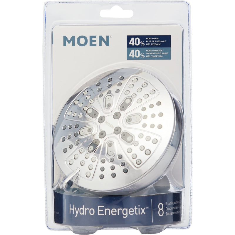 Moen Hydro Energetix 8-Spray 1.75 GPM Fixed Shower Head, Chrome
