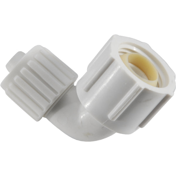 Flair-It 1/2 In. PEX x 1/2 In. FPT 90 Deg. Plastic Compression Female Swivel PEX Elbow (1/4 Bend)