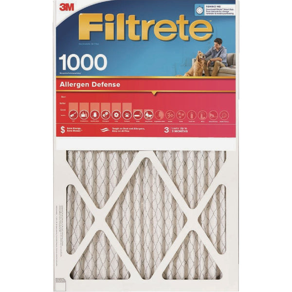 Filtrete 18 In. x 20 In. x 1 In. 1000 MPR Allergen Defense Furnace Filter, MERV 11