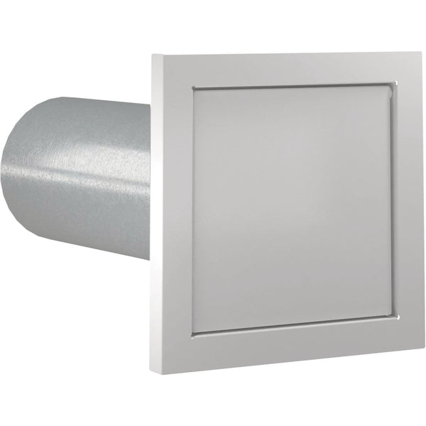 Imperial 4 In. White Galvanized Steel Dryer Wall Vent Cap