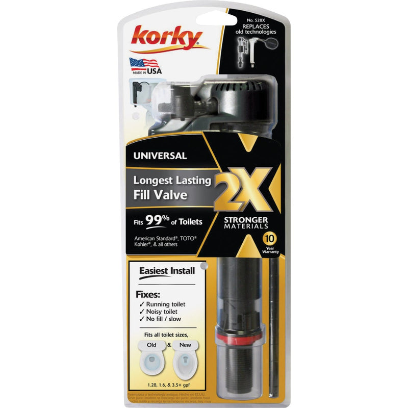 Korky 2X Long Life Universal Toilet Fill Valve