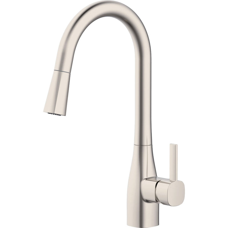 Home Impressions 1-Handle Pull-Down Kitchen Faucet, Brushed Nickel