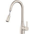 Home Impressions 1-Handle Pull-Down Kitchen Faucet, Brushed Nickel