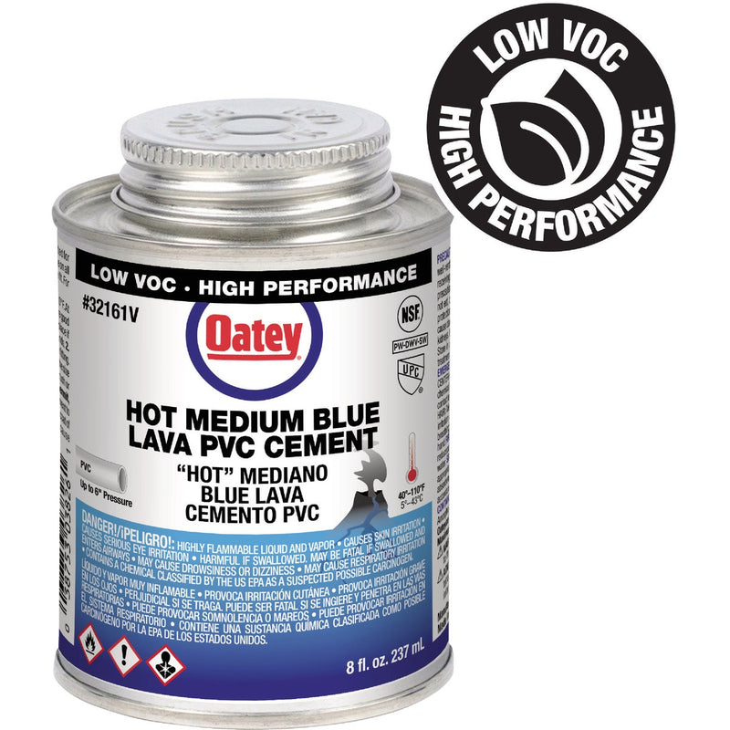 Oatey 8 Oz. Low Voc Medium Bodied Blue Lava PVC Cement