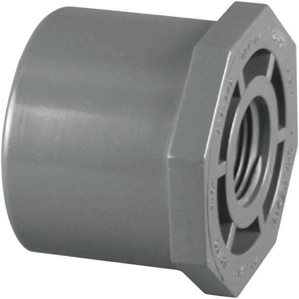 Charlotte Pipe 3/4 In. Spigot x 1/2 In. FIP Schedule 80 Reducing PVC Bushing