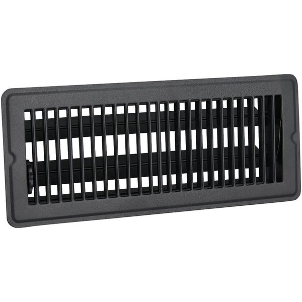 Home Impressions 4 In. x 12 In. Matte Black Steel Floor Register