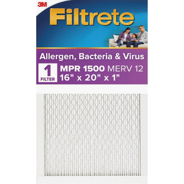 Filtrete 16 In. x 20 In. x 1 In. 1550 MPR Ultra Allergen Healthy Living Furnace Filter, MERV 12