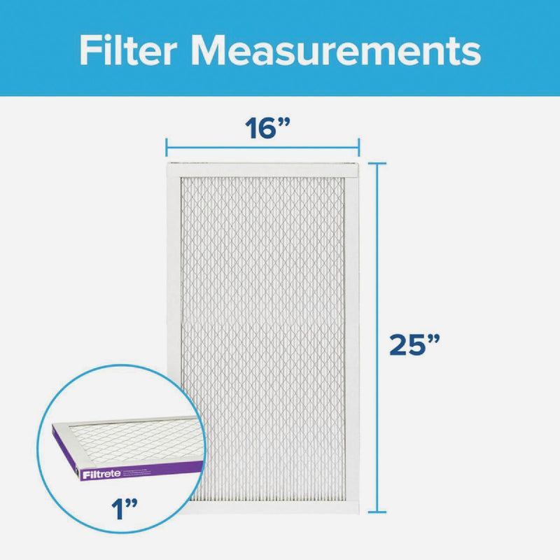Filtrete 16 In. x 25 In. x 1 In. 1550 MPR Ultra Allergen Healthy Living Furnace Filter, MERV 12
